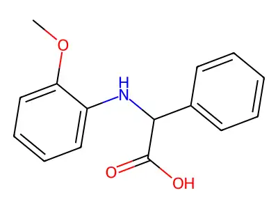 (2-Methoxy-phenylamino)-phenyl-acetic acid structure