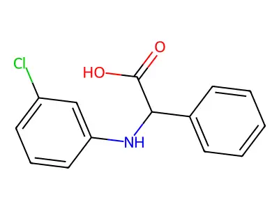 (3-Chloro-phenylamino)-phenyl-acetic acid structure