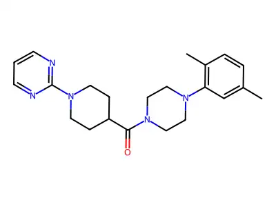 [4-(2,5-Dimethylphenyl)piperazin-1-yl]-(1-pyrimidin-2-ylpiperidin-4-yl)methanone structure
