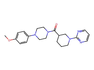 (4-(4-Methoxyphenyl)piperazin-1-yl)(1-(pyrimidin-2-yl)piperidin-3-yl)methanone structure