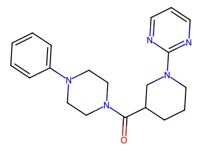 (4-Phenylpiperazin-1-yl)(1-(pyrimidin-2-yl)piperidin-3-yl)methanone structure
