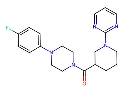 (4-(4-Fluorophenyl)piperazin-1-yl)(1-(pyrimidin-2-yl)piperidin-3-yl)methanone structure