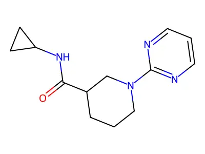 N-Cyclopropyl-1-(pyrimidin-2-yl)piperidine-3-carboxamide structure