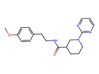 N-(4-methoxyphenethyl)-1-(2-pyrimidinyl)-3-piperidinecarboxamide structure