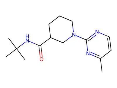 N-tert-butyl-1-(4-methylpyrimidin-2-yl)piperidine-3-carboxamide structure