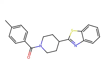 2-[1-(4-Methylbenzoyl)piperidin-4-yl]-1,3-benzothiazole structure