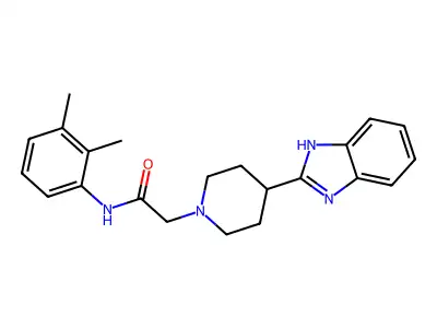 2-[4-(1H-benzimidazol-2-yl)piperidin-1-yl]-N-(2,3-dimethylphenyl)acetamide structure