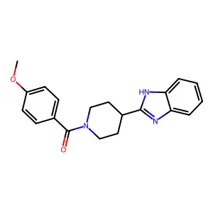 (4-(1H-benzo[d]imidazol-2-yl)piperidin-1-yl)(4-methoxyphenyl)methanone structure