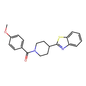 2-[1-(4-Methoxybenzoyl)piperidin-4-yl]-1,3-benzothiazole structure