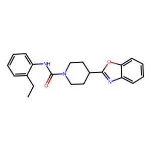 4-(1,3-benzoxazol-2-yl)-N-(2-ethylphenyl)piperidine-1-carboxamide structure