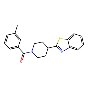 2-[1-(3-Methylbenzoyl)piperidin-4-yl]-1,3-benzothiazole structure