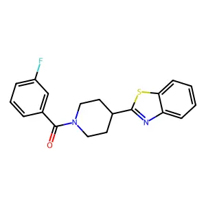 2-[1-(3-Fluorobenzoyl)piperidin-4-yl]-1,3-benzothiazole structure