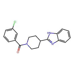 (4-(1H-benzo[d]imidazol-2-yl)piperidin-1-yl)(3-chlorophenyl)methanone structure