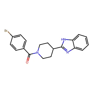 (4-(1H-benzo[d]imidazol-2-yl)piperidin-1-yl)(4-bromophenyl)methanone structure