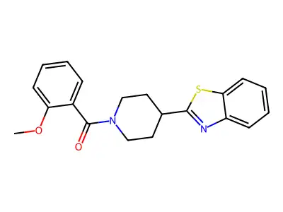 Piperidine, 4-(2-benzothiazolyl)-1-(2-methoxybenzoyl)-(9CI) structure