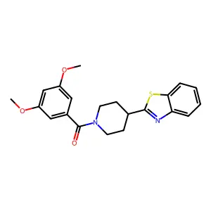 (4-(Benzo[d]thiazol-2-yl)piperidin-1-yl)(3,5-dimethoxyphenyl)methanone structure