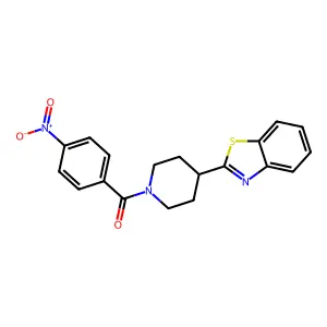 4-Benzothiazol-2-ylpiperidyl 4-nitrophenyl ketone structure