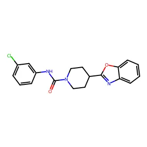 4-(1,3-benzoxazol-2-yl)-N-(3-chlorophenyl)piperidine-1-carboxamide structure