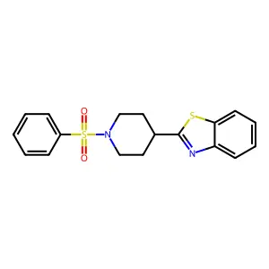 2-[1-(Phenylsulfonyl)-4-piperidinyl]-1,3-benzothiazole structure