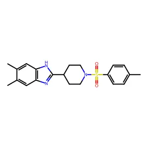 5,6-dimethyl-2-[1-(4-methylphenyl)sulfonylpiperidin-4-yl]-1H-benzimidazole structure
