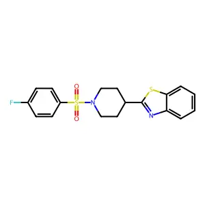 2-{1-[(4-Fluorophenyl)sulfonyl]-4-piperidinyl}-1,3-benzothiazole structure