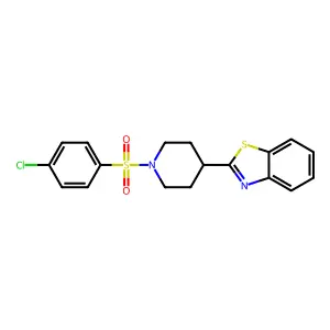 2-{1-[(4-Chlorophenyl)sulfonyl]-4-piperidinyl}-1,3-benzothiazole structure