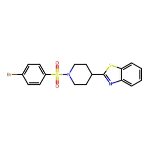 2-[1-(4-Bromophenylsulfonyl)piperidin-4-yl]-benzothiazole structure