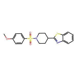 2-{1-[(4-Methoxyphenyl)sulfonyl]-4-piperidinyl}-1,3-benzothiazole structure