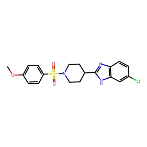 6-Chloro-2-[1-[(4-methoxyphenyl)sulfonyl]-4-piperidinyl]-1H-benzimidazole structure