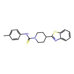 4-Benzothiazol-2-yl-piperidine-1-carbothioic acid p-tolylamide structure