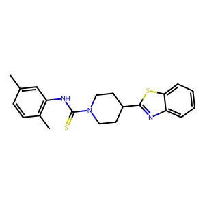4-Benzothiazol-2-yl-piperidine-1-carbothioic acid (2,5-dimethyl-phenyl)-amide structure