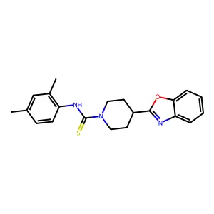1-Piperidinecarbothioamide, 4-(2-benzoxazolyl)-N-(2,4-dimethylphenyl)- structure