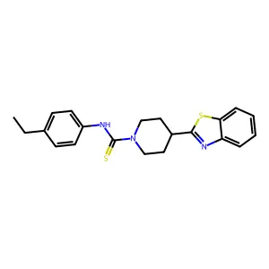 1-Piperidinecarbothioamide, 4-(2-benzothiazolyl)-N-(4-ethylphenyl)- structure