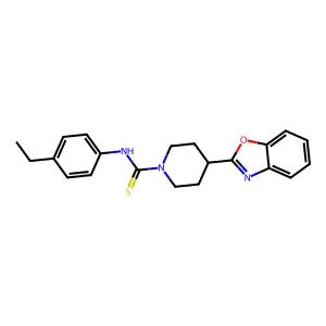 1-Piperidinecarbothioamide, 4-(2-benzoxazolyl)-N-(4-ethylphenyl)- structure