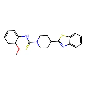 4-(1,3-benzothiazol-2-yl)-N-(2-methoxyphenyl)piperidine-1-carbothioamide structure