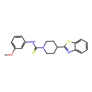 1-Piperidinecarbothioamide, 4-(2-benzothiazolyl)-N-(3-methoxyphenyl)- structure