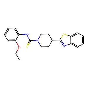 1-Piperidinecarbothioamide, 4-(2-benzothiazolyl)-N-(2-ethoxyphenyl)- structure