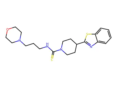 1-Piperidinecarbothioamide, 4-(2-benzothiazolyl)-N-[3-(4-morpholinyl)propyl]- structure