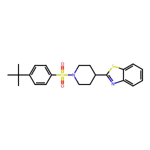 2-[1-(4-Tert-butylphenyl)sulfonylpiperidin-4-yl]-1,3-benzothiazole structure