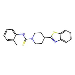 1-Piperidinecarbothioamide, 4-(2-benzothiazolyl)-N-(2-methylphenyl)- structure
