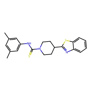 4-Benzothiazol-2-yl-piperidine-1-carbothioic acid (3,5-dimethyl-phenyl)-amide structure