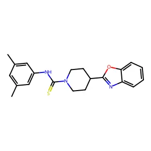 1-Piperidinecarbothioamide, 4-(2-benzoxazolyl)-N-(3,5-dimethylphenyl)- structure