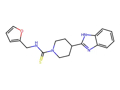 1-Piperidinecarbothioamide, 4-(1H-benzimidazol-2-YL)-N-(2-furanylmethyl)- structure