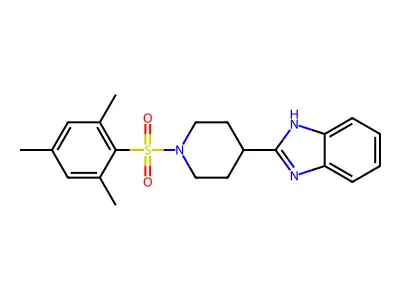 2-[1-(Mesitylsulfonyl)-4-piperidinyl]-1H-benzimidazole structure