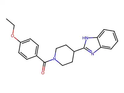(4-(1H-benzo[d]imidazol-2-yl)piperidin-1-yl)(4-ethoxyphenyl)methanone structure
