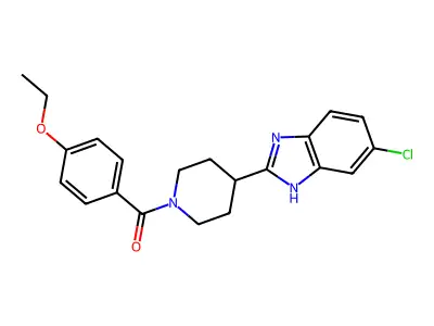 [4-(6-chloro-1H-benzimidazol-2-yl)piperidin-1-yl]-(4-ethoxyphenyl)methanone structure