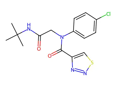 1,2,3-thiadiazole-4-carboxamide,n-(4-chlorophenyl)-n-[2-[(1,1-dimethylethyl)amino]-2-oxoethyl]- structure