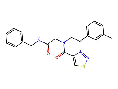 1,2,3-thiadiazole-4-carboxamide,n-[2-(3-methylphenyl)ethyl]-n-[2-oxo-2-[(phenylmethyl)amino]ethyl]- structure