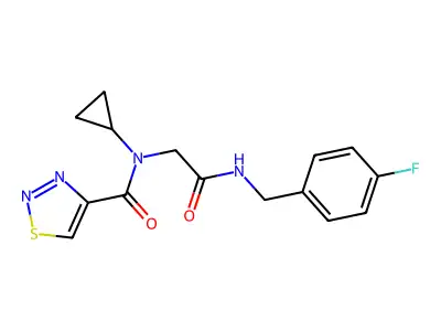 1,2,3-thiadiazole-4-carboxamide,n-cyclopropyl-n-[2-[[(4-fluorophenyl)methyl]amino]-2-oxoethyl]- structure