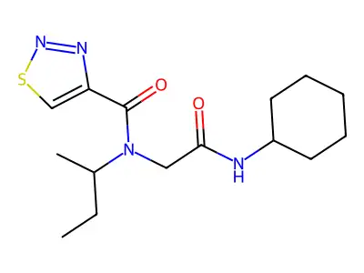 1,2,3-thiadiazole-4-carboxamide,n-[2-(cyclohexylamino)-2-oxoethyl]-n-(1-methylpropyl)- structure